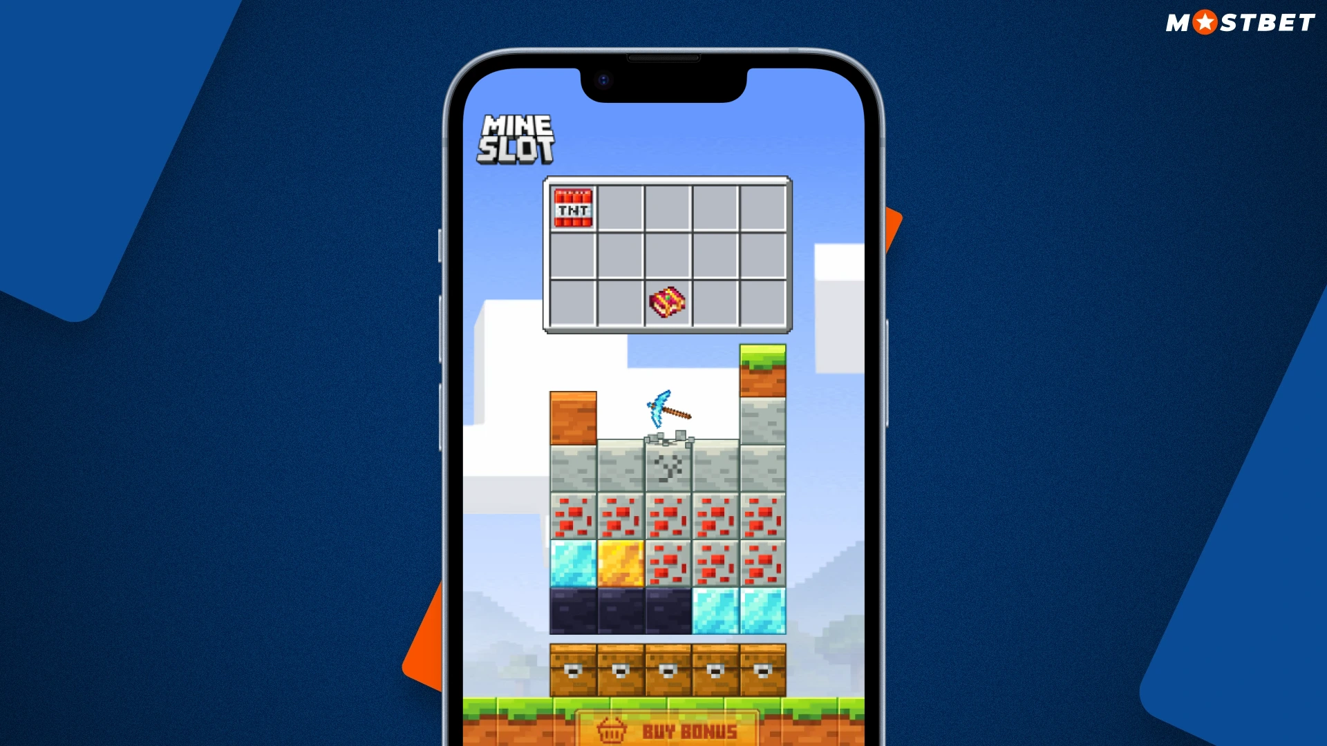Mine Slot is mobile-friendly and accessible through the free Mostbet app