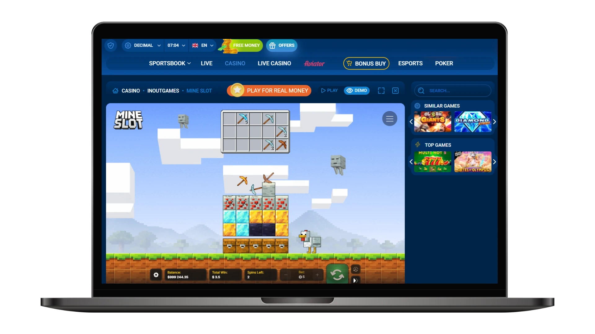 Mine Slot Game combines classic slot mechanics with an interactive mining twist that keeps Mostbet players engaged for hours
