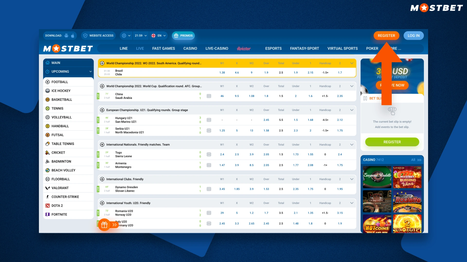 mostbet homepage