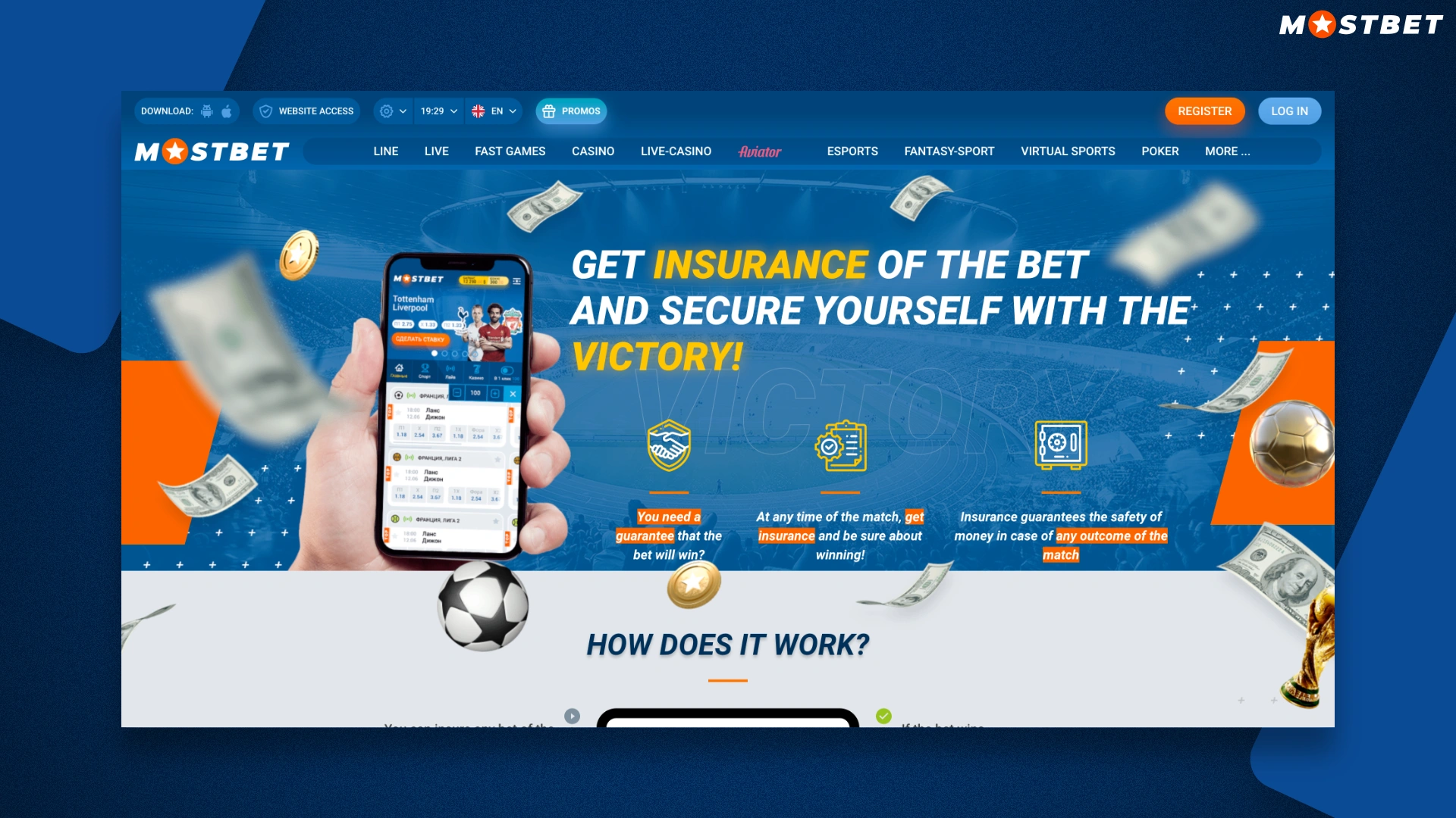 Mostbet'te tesis sigortası