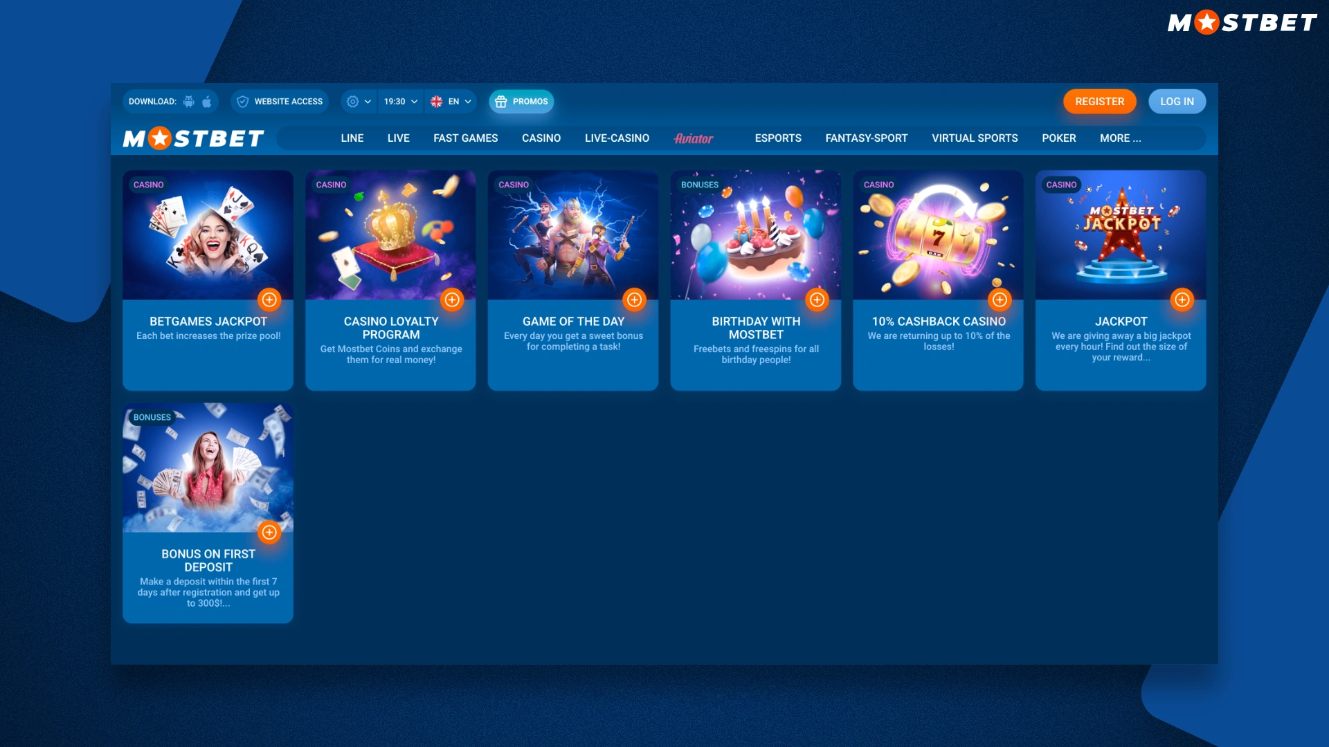 Mostbet Casino için mevcut promosyonların listesi