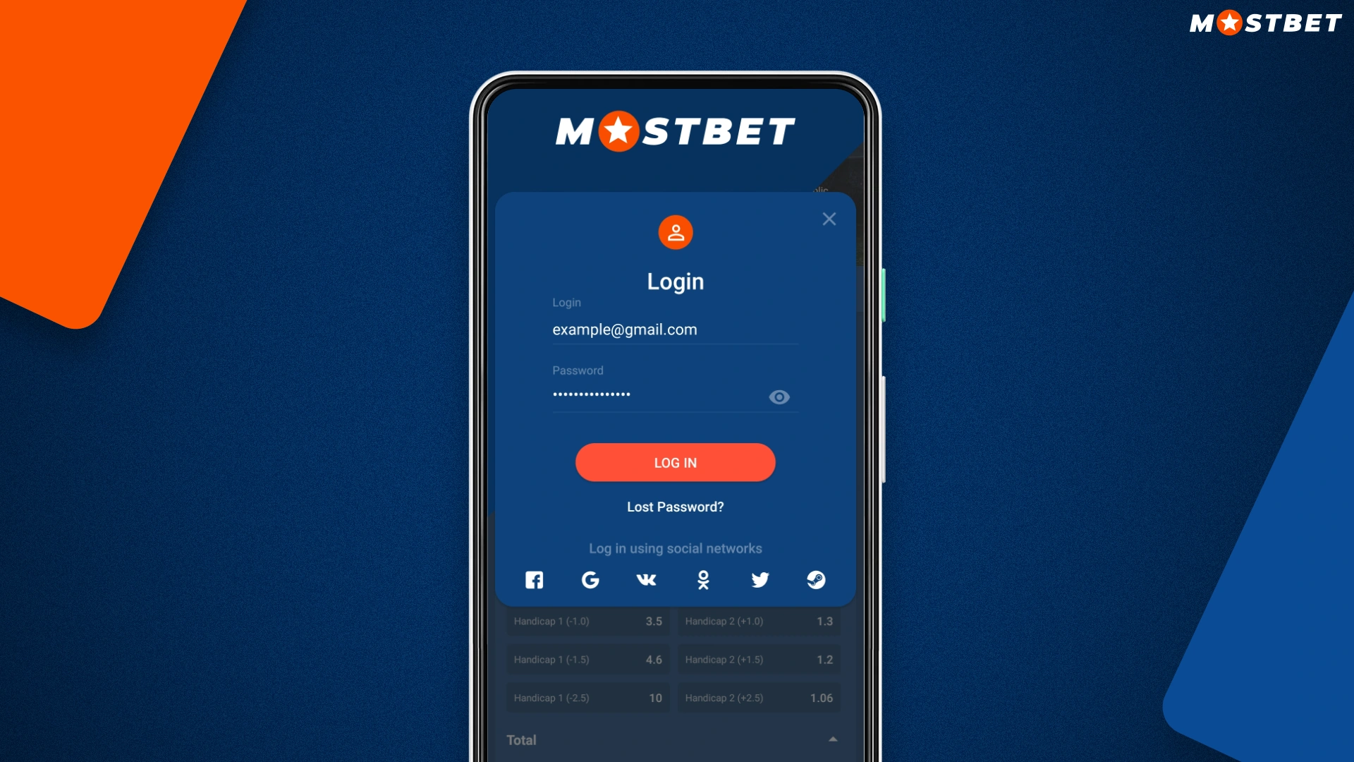 Mostbet uygulamasında hesabınıza giriş yapmak için, kayıt sırasında belirtilen verileri kullanmanız gerekir