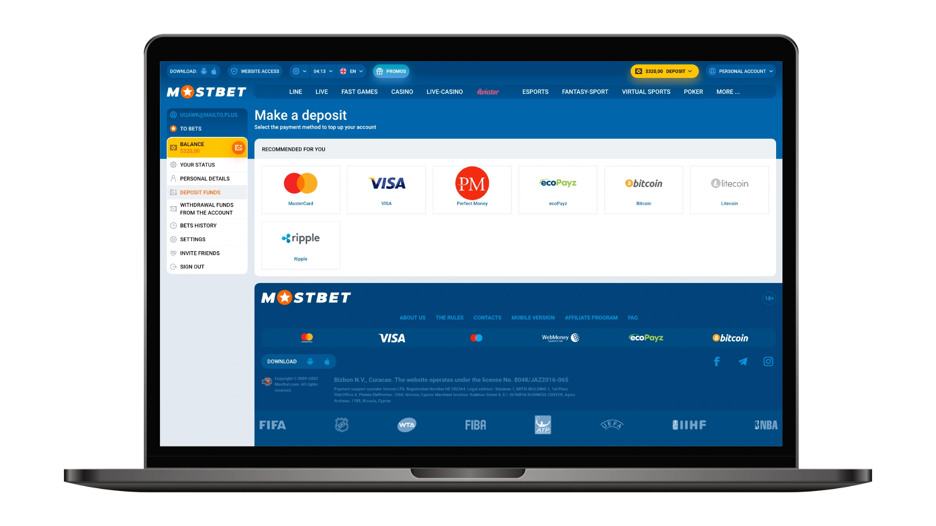 Узнайте, какие способы оплаты доступны клиентам Mostbet